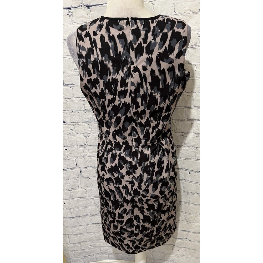 Ann Taylor LOFT Sleeveless Sheath Dress Gray, Black & Slate Size 6 - Picture 4 of 7